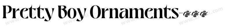 Pretty Boy Ornaments字体转换